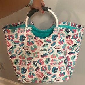 Swig party animal print insulated loopi tote bag